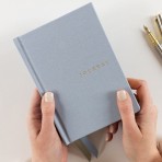 Linen Bound Pocket Journal | Luna Blue | Bullet Linen Bound Pocket Journal | Luna Blue | Bullet